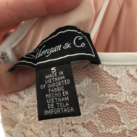 Scallop Lace Bodice High/Low Gown - Picture 5 of 6